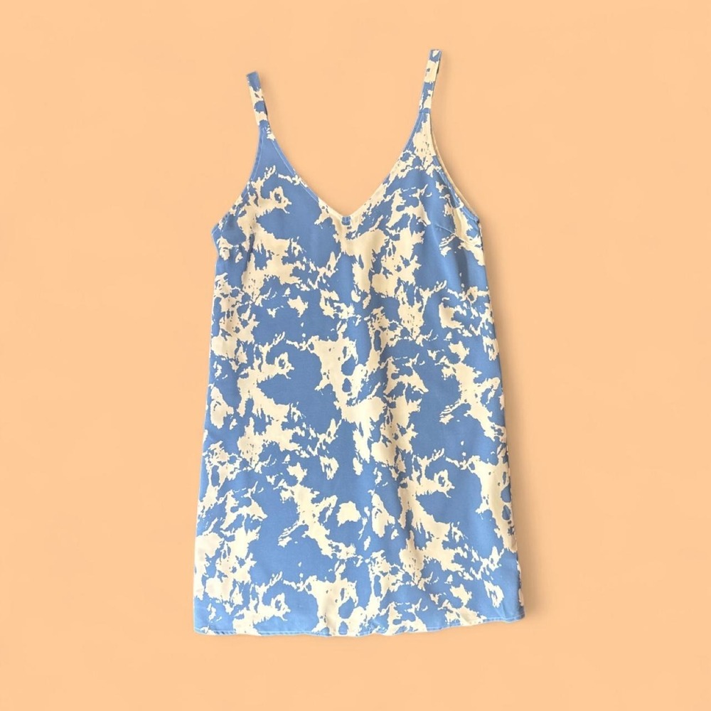 Pinch Blue &‎ White Abstract Print Sleeveless Tank Top mini dress | Size Small